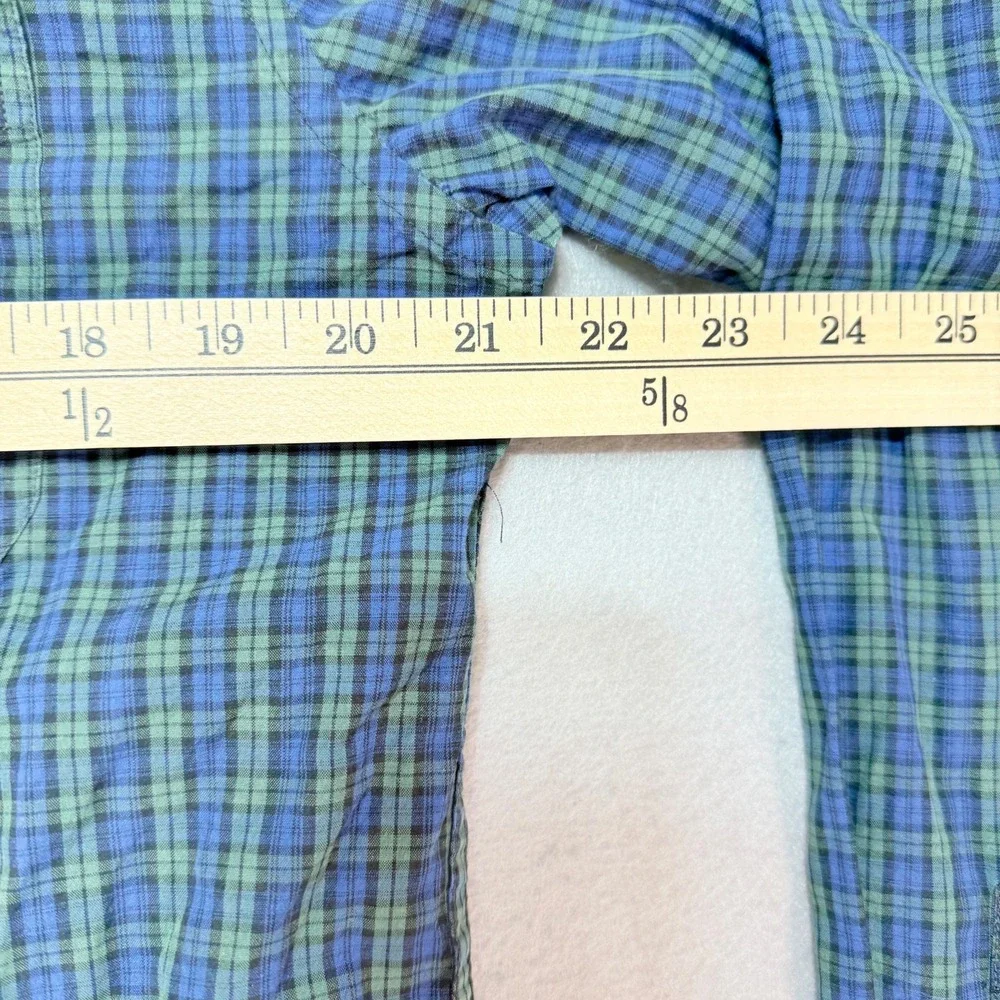 J.Crew Classic Stretch Secret Wash Organic‎ Cotton Plaid Shirt M